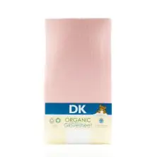 DK Glove ORGANIC Fitted Cotton Sheet for Large Cot 127x63 - Pink