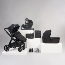 BabaBing Raffi 11 Piece Travel Bundle + Free Ori Stroller - Gloss Black