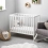 Obaby Bantam Space Saver Cot-White 