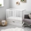 Obaby Bantam Space Saver Cot & Under Drawer-White 