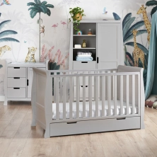 Obaby Stamford Classic Sleigh 3 Piece Furniture Roomset - Warm Grey