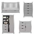 Obaby Stamford Classic Sleigh 4 Piece Furniture Roomset - Warm Grey