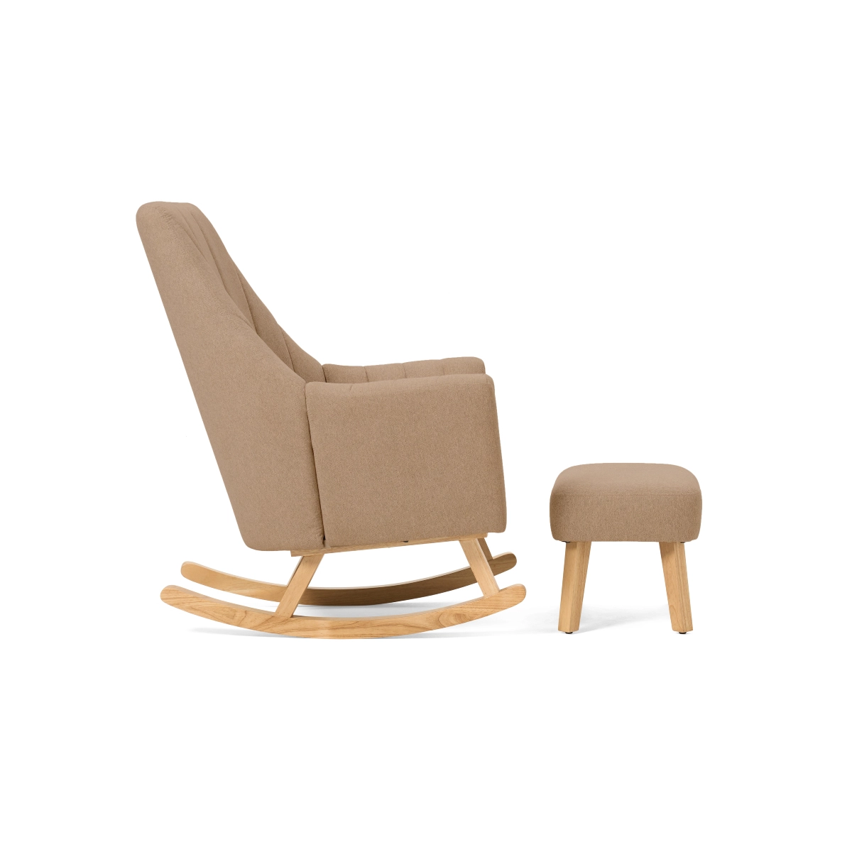 Tutti Bambini Isla Rocking Chair and Footstool Set Caramel Bounty M