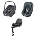 Maxi Cosi Pebble/Pearl/Familyfix 360 0+/1 Group Car Seat Bundle - Essential Graphite