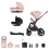 Venicci Tinum Upline 3in1 Travel System with Isofix Base - Misty Rose