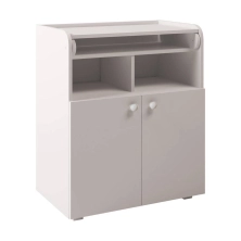 Kidsaw Baby Changing Board Cupboard with Storage - White
