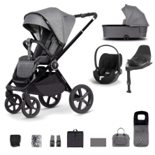 Venicci Tinum Upline 12 Piece Cloud T Travel System - Slate Grey