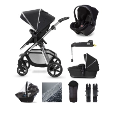 Silver Cross Pioneer Complete Baby 11 Piece Travel System Bundle - Pepper (Clearance)