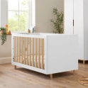 Tutti Bambini Fika Cotbed - White/Light Oak + FREE Foam Cotbed Mattress Worth £79!