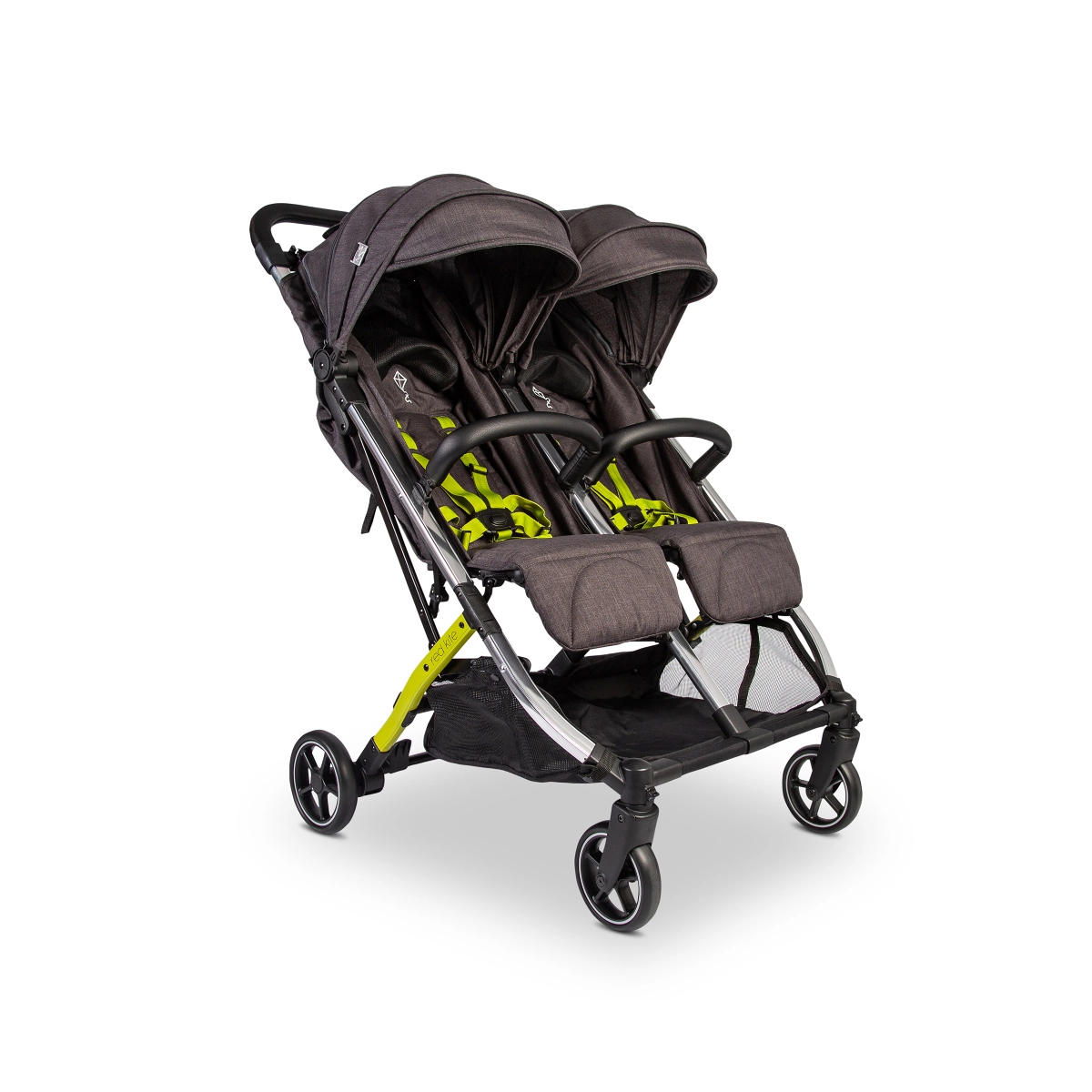 Red Kite Push Me DUBL Twin Stroller Black