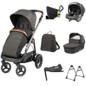 Peg Perego Veloce TC 11 Piece Duo Base Base Travel Bundle + Free Highchair - 500