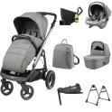 Peg Perego Veloce TC 11 Piece Duo Base Base Travel Bundle + Free Highchair - Mercury