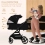 Kinderkraft Yoxi 2 in 1 Pram System - Pure Black