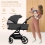 Kinderkraft Yoxi 2 in 1 Pram System - Moonlight Grey