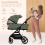 Kinderkraft Yoxi 2 in 1 Pram System - Mystic Green