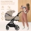 Kinderkraft Yoxi 2 in 1 Pram System - Sand Beige