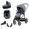 BabyStyle Oyster 3 Gun Metal Chassis Essential 5 Piece Travel System - Dream Blue