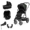 BabyStyle Oyster 3 Gun Metal Chassis Essential 5 Piece Travel System - Black Olive