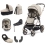 BabyStyle Oyster 3 Champagne Chassis 7 Piece Luxury Travel System - Creme Brulee