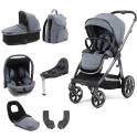BabyStyle Oyster 3 Gun Metal Chassis Luxury 7 Piece Bundle - Dream Blue + FREE Oyster Organiser!