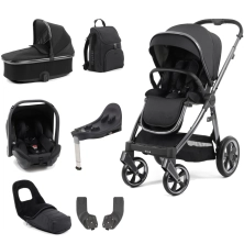 BabyStyle Oyster 3 Gun Metal Chassis Luxury 7 Piece Bundle - Carbonite