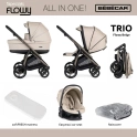 Bebecar Trio Flowy 3in1 Combination Bundle - Flowy Beige/Fume/Black