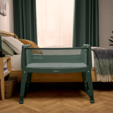 SnuzPod Studio Bedside Crib - Berlin Green + Free Nursing Pillow Worth £59.99!