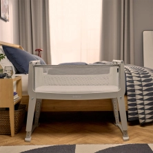 SnuzPod Studio Bedside Crib - Oslo Grey + Free Nursing Pillow Worth £59.99!