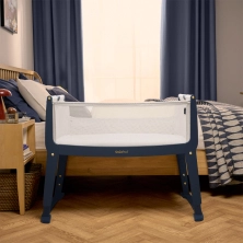 SnuzPod Studio Bedside Crib - London Navy + Free Nursing Pillow Worth £59.99!