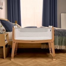 SnuzPod Studio Bedside Crib - Stockholm Natural + Free Nursing Pillow Worth £59.99!