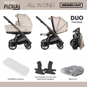 Bebecar Duo Flowy 2in1 Combination Bundle - Flowy Beige/Fume Black/Black