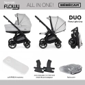 Bebecar Duo Flowy 2in1 Combination Bundle - Flowy Light Grey/Black/Black