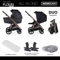 Bebecar Duo Flowy 2in1 Combination Bundle - Flowy Black/Fume Rose/Black