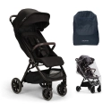 Nuna TRVL Stroller + Raincover + Travel Bag - Caviar (New 2024)