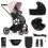 Venicci Empire 3in1 with base Pushchair Bundle - Ultra Black