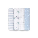 Aden + Anais Pack of 4 Large Swaddle Cotton Muslin - Rising Star (23-19-039)