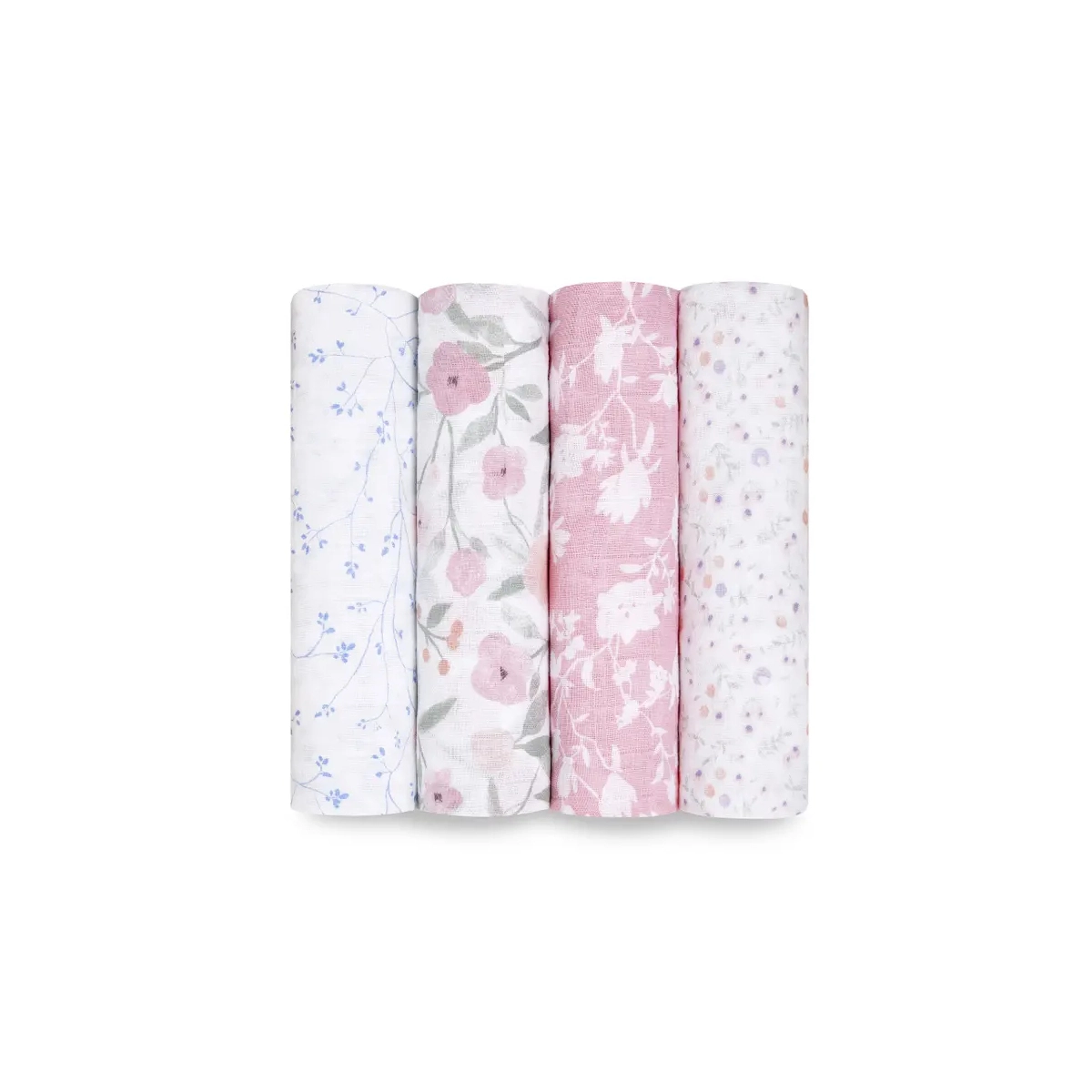 Aden Anais Pack of 4 Large Swaddle Cotton Muslin - Ma Fleur 23-19