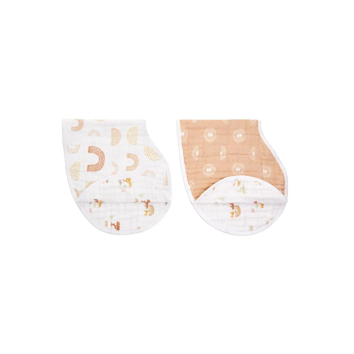 Aden Anais Pack of 2 Burpy Bibs Cotton Muslin - Keep Rising 23-19