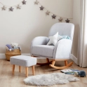 Babymore Freya Nursing Chair with Stool - Grey + Free Nursing Pillow Worth £59.99!