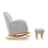 Babymore Freya Nursing Chair with Stool - Cream