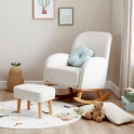 Babymore Freya Nursing Chair with Stool - Cream + Free Nursing Pillow Worth £59.99!