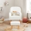 Babymore Freya Nursing Chair with Stool - Off White Boucle