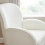 Babymore Freya Nursing Chair with Stool - Off White Boucle