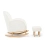 Babymore Freya Nursing Chair with Stool - Off White Boucle