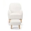 Babymore Freya Nursing Chair with Stool - Off White Boucle