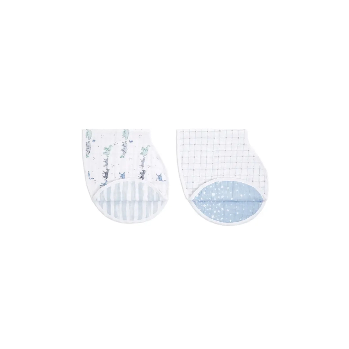 Aden Anais Pack of 2 Burpy Bibs Cotton Muslin - Rising Star 23-19