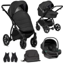 Noordi Fjordi 3in1 Travel System with Terra i-Size Car Seat - Black + FREE ISOFIX BASE Worth £149.95!