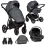 Noordi Fjordi Leather 3in1 Travel System - Shadow Grey (New 2024)