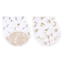 Aden + Anais Pack of 2 Burpy Bibs Organic Cotton Muslin - Safari Dream (23-19-106)