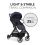 Hauk Travel N Care Stroller - Navy Blue !